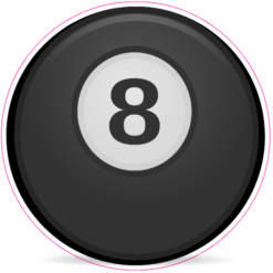 Magic 8 Ball Sticker – vinyl decal printed in the USA