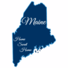 Maine Home Sweet Home Sticker – vinyl decal printed in the USA