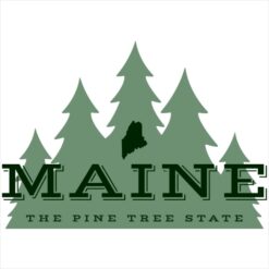 Maine The Pine Tree State Sticker – vinyl decal printed in the USA