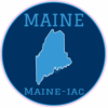 Maine-iac Maine Circle Sticker – vinyl decal printed in the USA