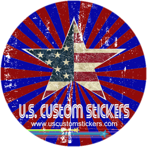 Make Your Own Retro Sticker – vinyl decal printed in the USA