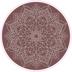Mandala Flower Sticker – vinyl decal printed in the USA