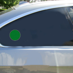 Marijuana Vortex Green Circle Car Sticker shown on a vehicle rear window