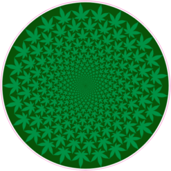 Marijuana Vortex Green Circle Sticker – vinyl decal printed in the USA