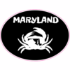 Maryland Crab State Oval Sticker – vinyl decal printed in the USA