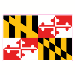 Maryland Flag Sticker – vinyl decal printed in the USA