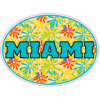 Miami Art Deco Oval Sticker – vinyl decal printed in the USA