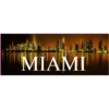 Miami Night Skyline Sticker – vinyl decal printed in the USA