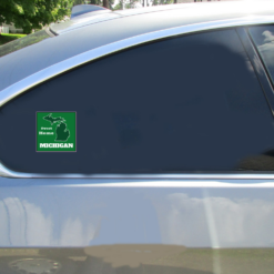 Michigan Sweet Home State Car Sticker shown on a vehicle rear window