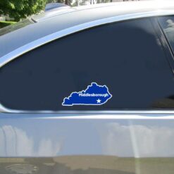 Middlesborough Kentucky Car Sticker shown on a vehicle rear window