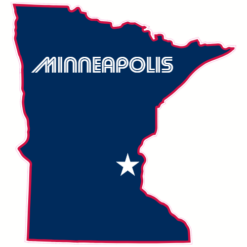 Minneapolis Minnesota State Sticker – vinyl decal printed in the USA