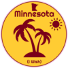 Minnesota Palm Tree I Wish Sticker – vinyl decal printed in the USA