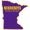 Minnesota Purple Star Of The North Sticker – vinyl decal printed in the USA