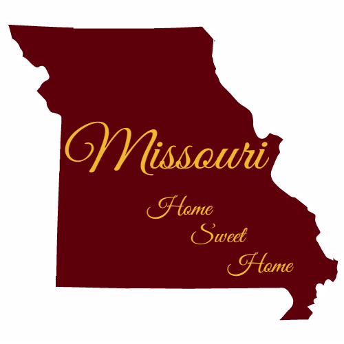 Missouri Home Sweet Home State Sticker – vinyl decal printed in the USA