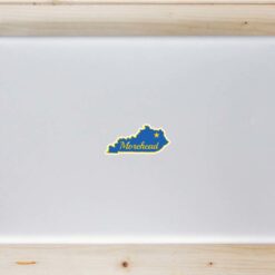 Morehead KY State Laptop Sticker shown on a laptop lid