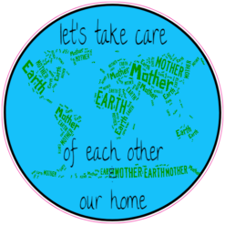 Mother Earth Home Sticker – vinyl decal printed in the USA