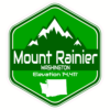 Mount Rainier Green Mountain Sticker – vinyl decal printed in the USA