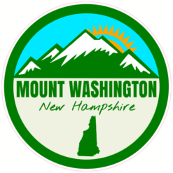 Mount Washington New Hampshire Sticker – vinyl decal printed in the USA