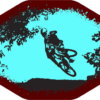 Mountain Bike Jump Sticker – vinyl decal printed in the USA