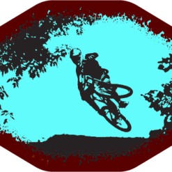 Mountain Bike Jump Sticker – vinyl decal printed in the USA