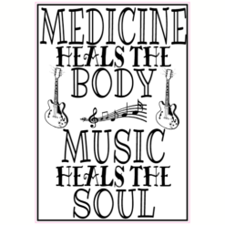 Music Heals The Soul Sticker – vinyl decal printed in the USA