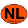 NL Netherlands Orange Euro Sticker – vinyl decal printed in the USA