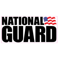 National Guard Bumper Sticker – vinyl decal printed in the USA