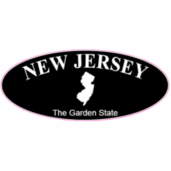 New Jersey Garden State Oval Sticker – vinyl decal printed in the USA