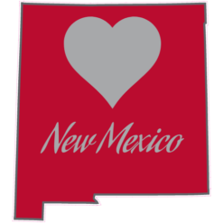 New Mexico Heart State Shaped Sticker – vinyl decal printed in the USA
