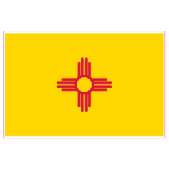New Mexico State Flag Sticker – vinyl decal printed in the USA