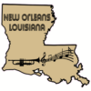 New Orleans Louisiana State Shaped Sticker – vinyl decal printed in the USA