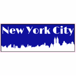 New York City Skyline Sticker – vinyl decal printed in the USA