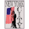 New York City Statue Of Liberty Flag Sticker – vinyl decal printed in the USA