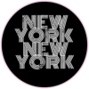 New York New York Faded Circle Sticker – vinyl decal printed in the USA