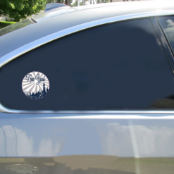 New York Retro Distressed Car Sticker shown on a vehicle rear window