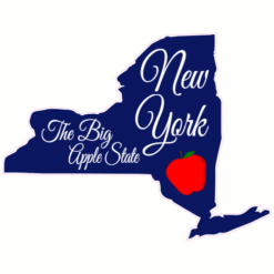 New York The Big Apple State Sticker – vinyl decal printed in the USA