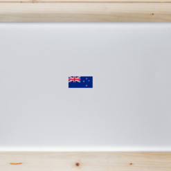 New Zealand Flag Laptop Sticker shown on a laptop lid