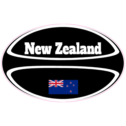 New Zealand Flag Rugby Ball Sticker – vinyl decal printed in the USA