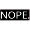 Nope Black Bumper Sticker – vinyl decal printed in the USA