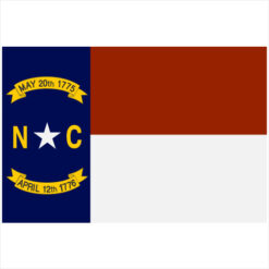 North Carolina Flag Sticker – vinyl decal printed in the USA