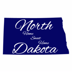 North Dakota Home Sweet Home Sticker – vinyl decal printed in the USA