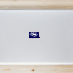 North Dakota Olson Family Roots Laptop Sticker shown on a laptop lid