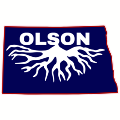 North Dakota Olson Family Roots Sticker – vinyl decal printed in the USA