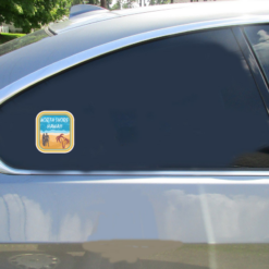 North Shore Hawaii Surf Car Sticker shown on a vehicle rear window