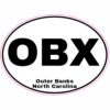 OBX Outer Banks North Carolina Oval Sticker – vinyl decal printed in the USA