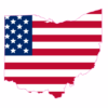 Ohio American Flag Sticker – vinyl decal printed in the USA