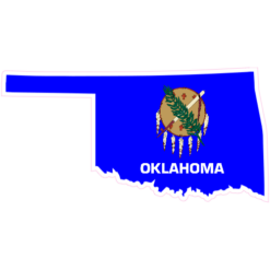 Oklahoma Flag State Sticker – vinyl decal printed in the USA