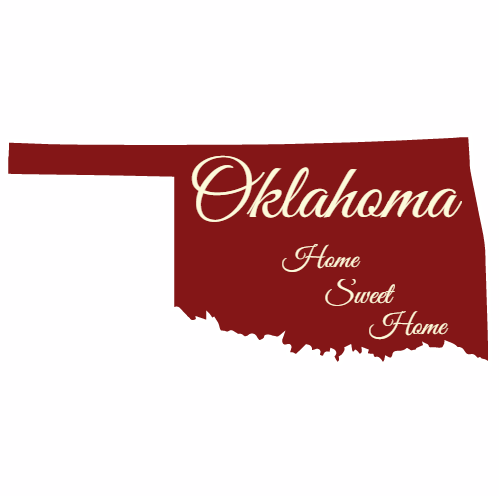 Oklahoma Home Sweet Home Sticker – vinyl decal printed in the USA