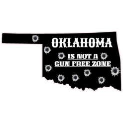 Oklahoma Is Not A Gun Free Zone Sticker – vinyl decal printed in the USA
