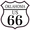 Oklahoma Route 66 Road Sign Sticker – vinyl decal printed in the USA